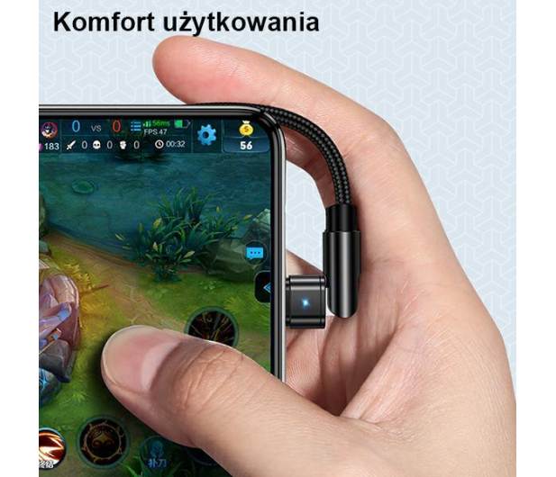 USAMS Kabel pleciony obrotowy U60 2A microUSB czarny - 1569082 - zdjęcie 7